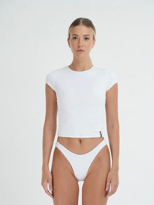 Basic crew neck top - white
