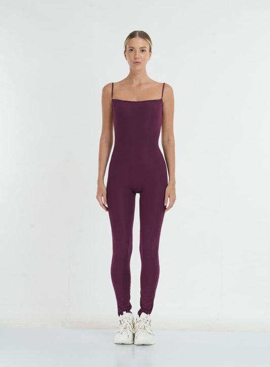 Micro ribbed adjustable jumpsuit